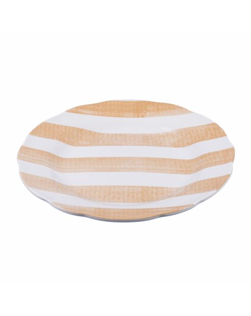 6 Obstteller „Versilia Sand“, Porzellan, 19 cm