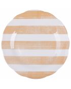 6 Obstteller „Versilia Sand“, Porzellan, 19 cm