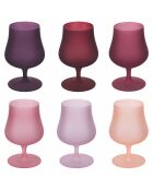 6 rosa/lila Provence-Likörgläser - 26 cl