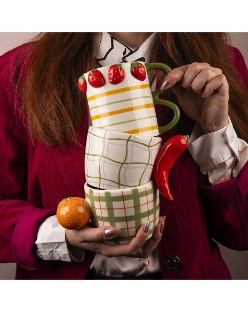 Tasse Fruit Life Piment blanc/vert - 35 cl