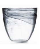 6 zwarte Alabastro waterglazen - 28 cl