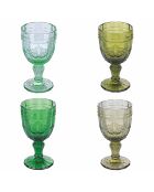 4 groene Syrah-wijnglazen - 26 cl