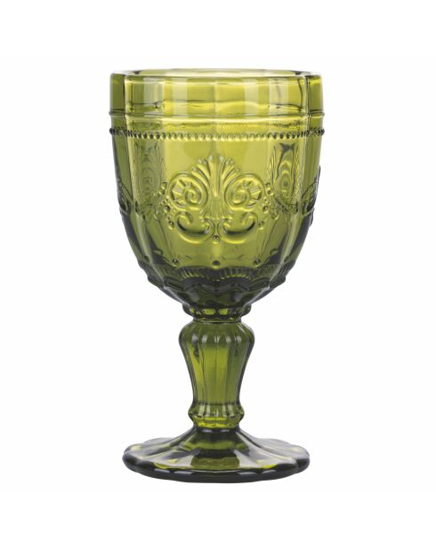 4 groene Syrah-wijnglazen - 26 cl