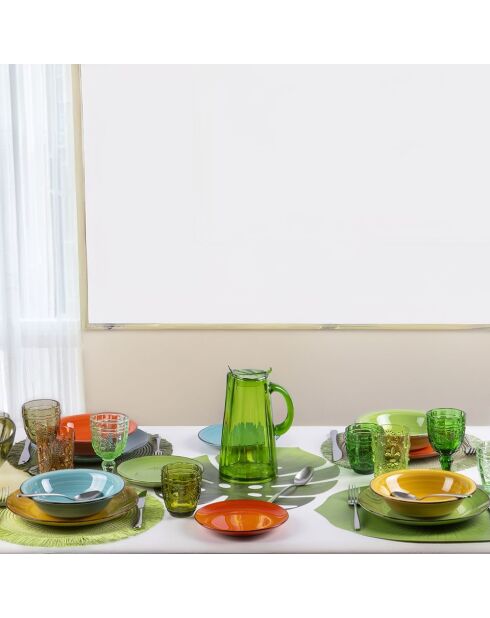 4 groene Syrah-wijnglazen - 26 cl