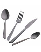 Glanzend zwarte bestekset - 24 stuks