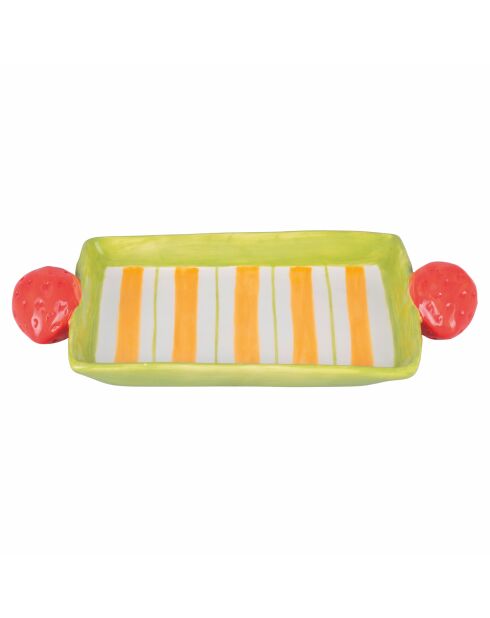 Fruit Life veelkleurige schaal - 22x11x3,5 cm