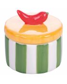 Zuccheriera Fruit Life con tappo in peperone bianco/verde/giallo - 9x6 cm