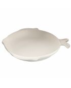 Plato de pescado redondo Kos blanco - 27x24x3,5 cm