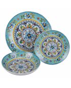 Veelkleurige dinerset van Andalusisch porselein - 18 stuks