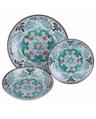 Veelkleurige dinerset van Andalusisch porselein - 18 stuks