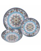 Veelkleurige dinerset van Andalusisch porselein - 18 stuks