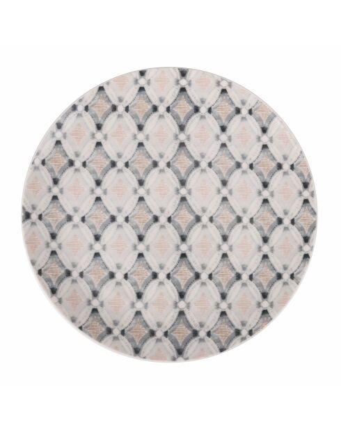 6 mehrfarbige Obstteller aus böhmischem Porzellan - D.19,3 cm