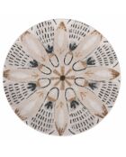 6 Assiettes à fruits en Porcelaine Bohème multicolores - D.19.3 cm