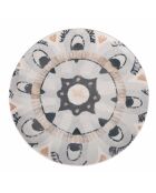 6 Assiettes à fruits en Porcelaine Bohème multicolores - D.19.3 cm