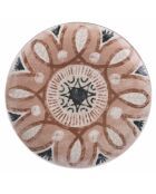 6 Assiettes à fruits en Porcelaine Bohème multicolores - D.19.3 cm