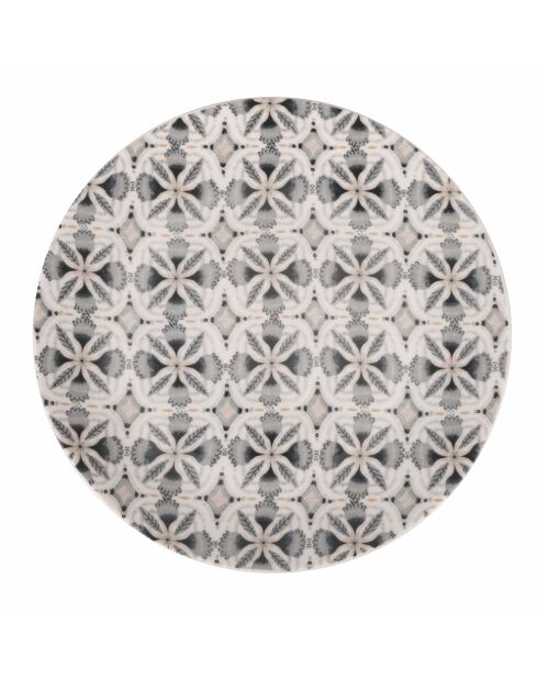 6 Assiettes à fruits en Porcelaine Bohème multicolores - D.19.3 cm