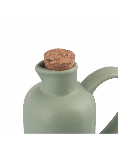 4 Toni oliepot met kurk, kurk, saliegroen - 63 cl