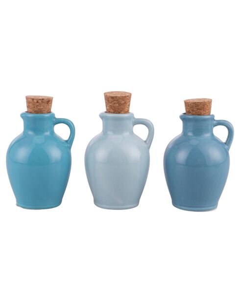 6 kleine Pedro-Amphoren in Blautönen - 9,5 cl