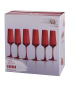 6 Flûtes rouges - 25 cl