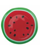 6 Obstteller aus mehrfarbigem Porzellan - D.19,2 cm