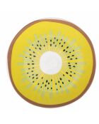 6 Obstteller aus mehrfarbigem Porzellan - D.19,2 cm