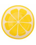 6 Obstteller aus mehrfarbigem Porzellan - D.19,2 cm