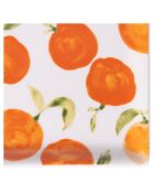 4 More Amor rechteckige Porzellanteller weiß/orange - 31,5x16,5 cm