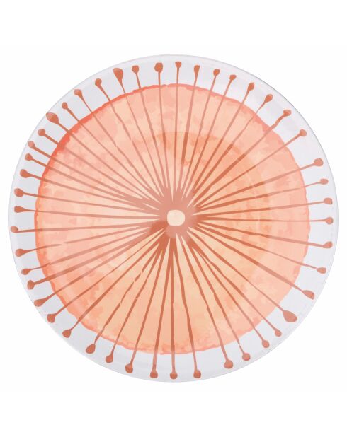 6 mehrfarbige Marea Kunststoffteller - D.33 cm