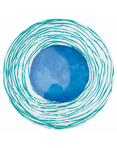 6 mehrfarbige Marea Kunststoffteller - D.33 cm