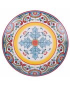 6 bunte Obstteller aus andalusischem Porzellan, D.19,3 cm