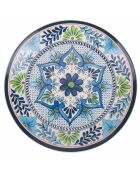 6 bunte Obstteller aus andalusischem Porzellan, D.19,3 cm