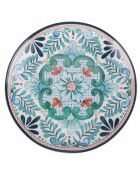 6 bunte Obstteller aus andalusischem Porzellan, D.19,3 cm