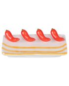 Dekorierte Schale Fruits Peppers gelb/rot - 15,5x9,5x3,2 cm