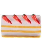 Dekorierte Schale Fruits Peppers gelb/rot - 15,5x9,5x3,2 cm