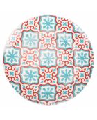 6 Assiettes à fruits en Porcelaine Valladolid multicolroes - D.19.3 cm