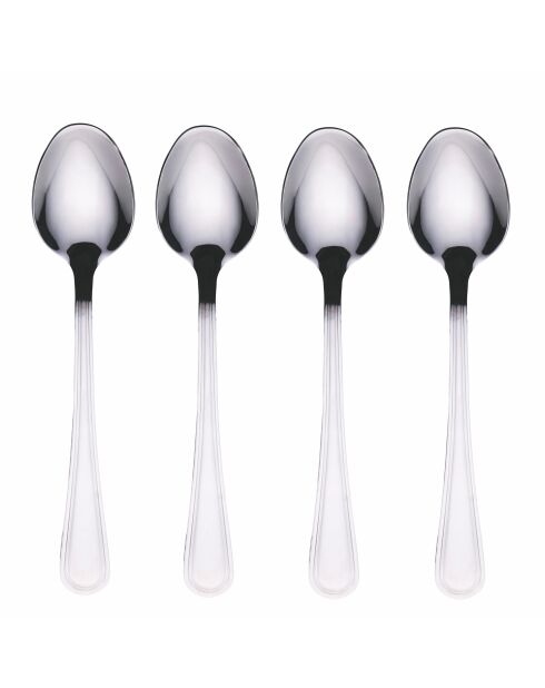 4 Cuillères argenté poli