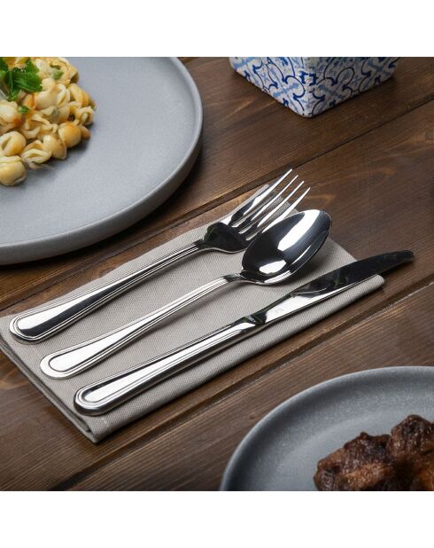 4 Cuillères argenté poli