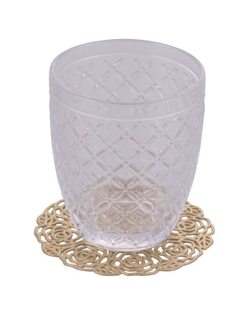 6 rosegouden onderzetters