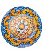 6 veelkleurige La Tradizione porseleinen fruitborden - D.19,3 cm