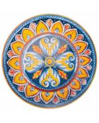 6 veelkleurige La Tradizione porseleinen fruitborden - D.19,3 cm