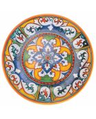 6 veelkleurige La Tradizione porseleinen fruitborden - D.19,3 cm