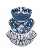 3 Bols bleus - D.21 cm