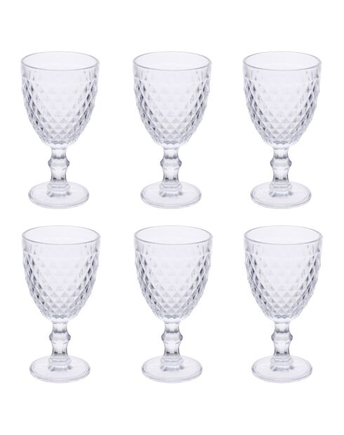 6 transparante Madame wijnglazen - 34 cl