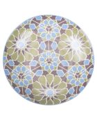 6 platos de fruta de porcelana Casablanca multicolores - D.19,3 cm