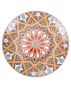 6 platos de fruta de porcelana Casablanca multicolores - D.19,3 cm