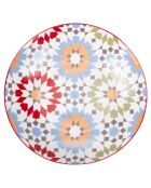 6 platos de fruta de porcelana Casablanca multicolores - D.19,3 cm