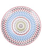 6 platos de fruta de porcelana Casablanca multicolores - D.19,3 cm