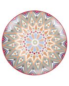 6 platos de fruta de porcelana Casablanca multicolores - D.19,3 cm