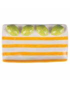Dekorierte Schale Fruits Limone gelb/orange - 15,5x9x2,8 cm
