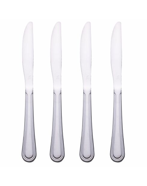 4 couteaux argentés